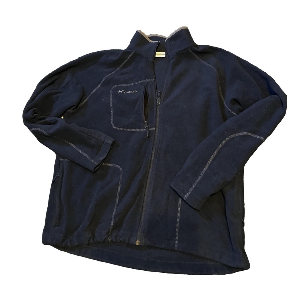 Mens Navy Columbia fleece